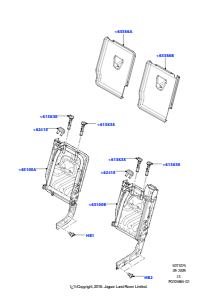 45C Rahmen - Rücksitz L319 DISCOVERY 4 2010 - 2016 (L319),M. get. umklappb. Rücks. 35/30/35