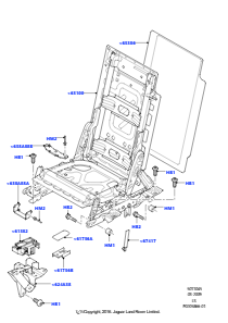 45E Rahmen - Rücksitz L319 DISCOVERY 4 2010 - 2016 (L319),Mit 7-Sitzer-Konfiguration