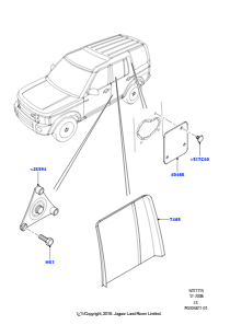 15B Scheiben/Fensterbet. - Tür hinten L319 DISCOVERY 4 2010 - 2016 (L319),Mit 2-Sitzer-Konfiguration