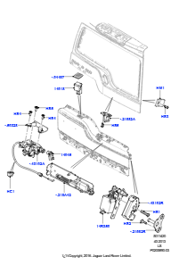 20A Betät.-mech. - Schloss - KD/Heckkl. L319 DISCOVERY 4 2010 - 2016 (L319)