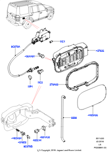 30 Klappe - Einfüllstutzen u. Betät. L319 DISCOVERY 4 2010 - 2016 (L319)