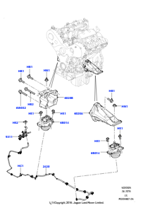 05B Motoraufhängung L319 DISCOVERY 4 2010 - 2016 (L319),3.0L V6 Dieselmotor