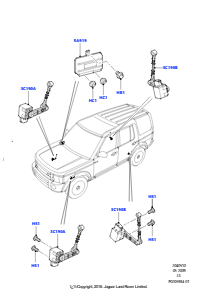 10 Steuerung/Elektrik, Luftfederung L319 DISCOVERY 4 2010 - 2016 (L319),Mit Vierrad-Luftfederung