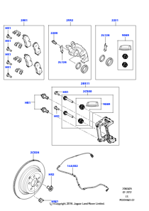 05A Bremsscheiben/Bremssättel hinten L319 DISCOVERY 4 2010 - 2016 (L319),5.0L OHC SGDI SGM V8 Benzin - AJ133
