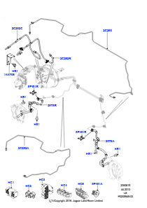 15A Bremsleitungen vorn L319 DISCOVERY 4 2010 - 2016 (L319),Rechtslenker