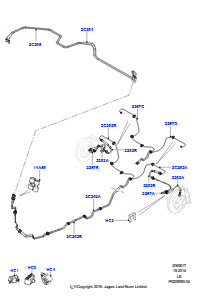 17A Bremsleitungen hinten L319 DISCOVERY 4 2010 - 2016 (L319),Rechtslenker