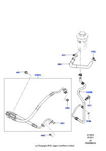 10A Vor-/Rückl.schläuche - Servolenk. L319 DISCOVERY 4 2010 - 2016 (L319),Lion Dieselmotor 2.7L V6 (140 kW)