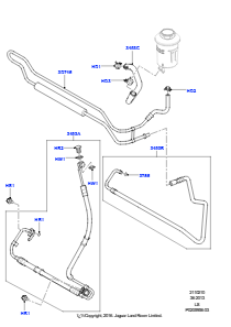10C Vor-/Rückl.schläuche - Servolenk. L319 DISCOVERY 4 2010 - 2016 (L319),Köln V6 4.0 EFI (SOHC)