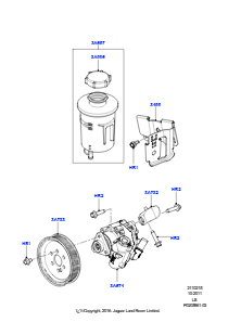 15B Befestigung - Pumpe - Servolenkung L319 DISCOVERY 4 2010 - 2016 (L319),5.0L OHC SGDI SGM V8 Benzin - AJ133