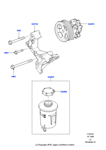 15C Befestigung - Pumpe - Servolenkung L319 DISCOVERY 4 2010 - 2016 (L319),Köln V6 4.0 EFI (SOHC)