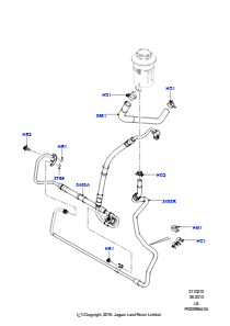 10D Vor-/Rückl.schläuche - Servolenk. L319 DISCOVERY 4 2010 - 2016 (L319),3.0L V6 Dieselmotor