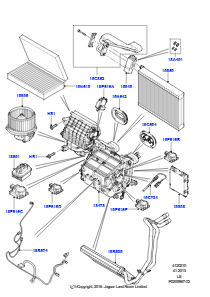 10A Heiz./Klimaanlage, interne Bauteile L319 DISCOVERY 4 2010 - 2016 (L319)