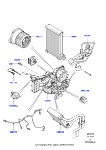 10B Heiz./Klimaanlage, interne Bauteile L319 DISCOVERY 4 2010 - 2016 (L319),Mit Klimaregelung - Rücksitz