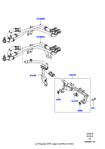 15C Heizungsschläuche L319 DISCOVERY 4 2010 - 2016 (L319),5.0L OHC SGDI SGM V8 Benzin - AJ133