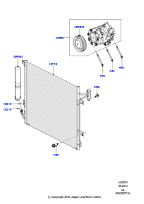 10B Kondensator/Kompr. - Klimaanl. L319 DISCOVERY 4 2010 - 2016 (L319),Köln V6 4.0 EFI (SOHC)