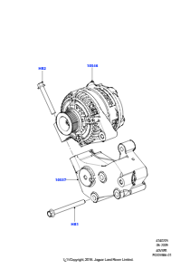 05B Generator u. Befestigungen L319 DISCOVERY 4 2010 - 2016 (L319),Köln V6 4.0 EFI (SOHC)