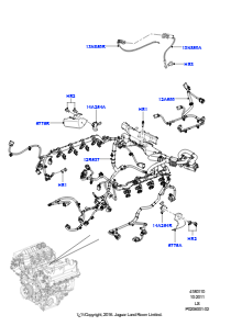 10C Kabelstrang - Motor u. Spritzwand L319 DISCOVERY 4 2010 - 2016 (L319),5.0L OHC SGDI SGM V8 Benzin - AJ133