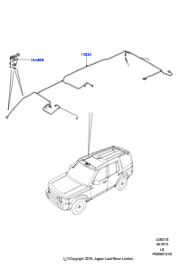 15F Kabelstrang - Karosserie u. Heck L319 DISCOVERY 4 2010 - 2016 (L319),Mit 2-Sitzer-Konfiguration