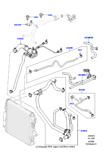 05 Leitungen u. Schläuche - Kühlsystem L319 DISCOVERY 4 2010 - 2016 (L319),Köln V6 4.0 EFI (SOHC)