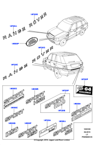 05A Schriftzüge L320 RANGE ROVER SPORT 2010 - 2013 (L320)