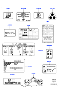 10B Etiketten L320 RANGE ROVER SPORT 2010 - 2013 (L320)