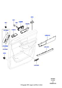 15A Einbau - Verkleidung - Tür vorn L320 RANGE ROVER SPORT 2010 - 2013 (L320)