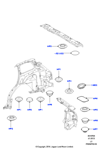 05B Abdeckstopfen - Karosserie L320 RANGE ROVER SPORT 2010 - 2013 (L320)
