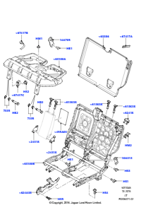 45B Rahmen - Rücksitz L320 RANGE ROVER SPORT 2010 - 2013 (L320)