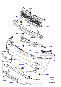 05A Kühlergrill/Stoßfänger vorn L320 RANGE ROVER SPORT 2010 - 2013 (L320)