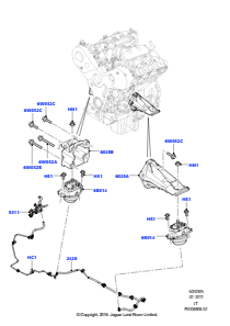 05B Motoraufhängung L320 RANGE ROVER SPORT 2010 - 2013 (L320),3.0L 24 V DOHC V6 TC Diesel