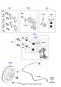 05A Bremsscheiben/Bremssättel hinten L320 RANGE ROVER SPORT 2010 - 2013 (L320),3.6L V8 32V DOHC EFi Diesel Lion