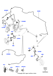 15A Bremsleitungen vorn L320 RANGE ROVER SPORT 2010 - 2013 (L320),Rechtslenker