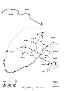 17A Bremsleitungen hinten L320 RANGE ROVER SPORT 2010 - 2013 (L320),Rechtslenker