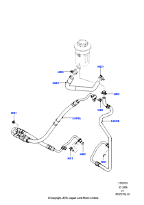 10A Vor-/Rückl.schläuche - Servolenk. L320 RANGE ROVER SPORT 2010 - 2013 (L320),3.0L 24 V DOHC V6 TC Diesel