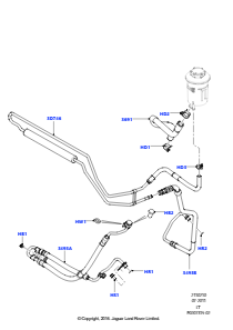 10B Vor-/Rückl.schläuche - Servolenk. L320 RANGE ROVER SPORT 2010 - 2013 (L320),5.0L OHC SGDI SGM V8 Benzin - AJ133