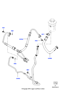 10C Vor-/Rückl.schläuche - Servolenk. L320 RANGE ROVER SPORT 2010 - 2013 (L320),3.6L V8 32V DOHC EFi Diesel Lion
