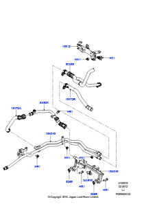 15D Heizungsschläuche L322 RANGE ROVER 2010 - 2012 (L322),5.0L OHC SGDI SGM V8 Benzin - AJ133