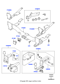 05 Anhängevorrichtung L322 RANGE ROVER 2010 - 2012 (L322),Ohne gepanzertes Fahrzeug
