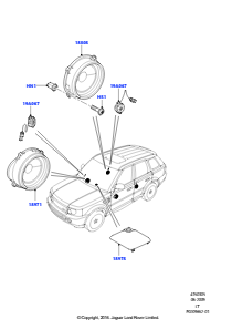 05A Lautsprecher L320 RANGE ROVER SPORT 2010 - 2013 (L320),Standard-Audiogerät (Grundausst.)