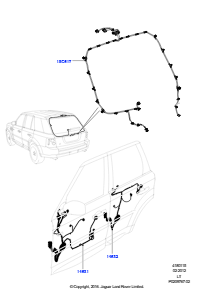 15B Kabelstrang - Karosserie u. Heck L320 RANGE ROVER SPORT 2010 - 2013 (L320)