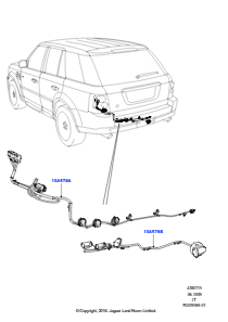 15K Kabelstrang - Karosserie u. Heck L320 RANGE ROVER SPORT 2010 - 2013 (L320)