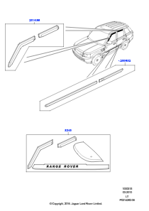 15 Karosserie-Verzierungssätze - Seite L320 RANGE ROVER SPORT 2010 - 2013 (L320)