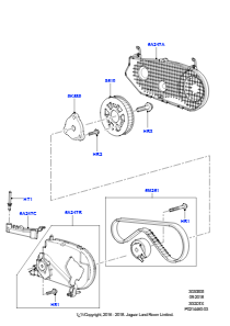 05C Riemenscheiben/Keilriemen L462 DISCOVERY 5 2017 > (L462),3.0L V6 Dieselmotor