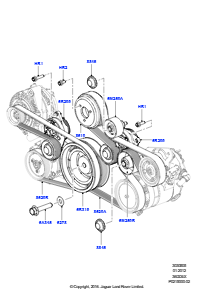 05B Riemenscheiben/Keilriemen L320 RANGE ROVER SPORT 2010 - 2013 (L320),3.6L V8 32V DOHC EFi Diesel Lion