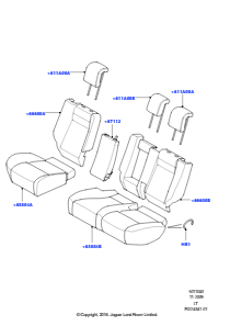 40D Bezüge - Rücksitz L320 RANGE ROVER SPORT 2010 - 2013 (L320),Sitzstoff