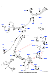 040903 Leitungen dynamische Aufhängung - vorn L461 NEW RANGE ROVER SPORT 2023 > (L461),Dynamische Luftfederung mit Kinetic