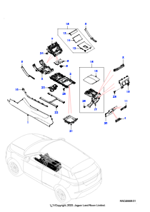 10AJ Bodenkonsole L551 NEW RANGE ROVER EVOQUE 2019 > (L551),Gebaut in Brasilien