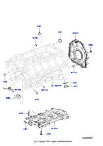 10B Zyl.block/Verschlußstopfen/Deckel L405 RANGE ROVER 2013 - 2022,5.0LP Aj133 Dohc Cda S/C Enhanced