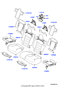 35AC Rücksitzpolst./Verkleidungen&Heiz. L461 NEW RANGE ROVER SPORT 2023 > (L461),2. Sitzreihe Sport 60/40