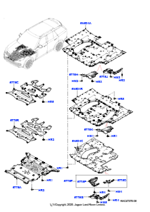 15AA Spritz- und Hitzeschutzschilde L460 NEW RANGE ROVER 2022 > (L460),3,0 l AJ20P6 Benzin-PHEV